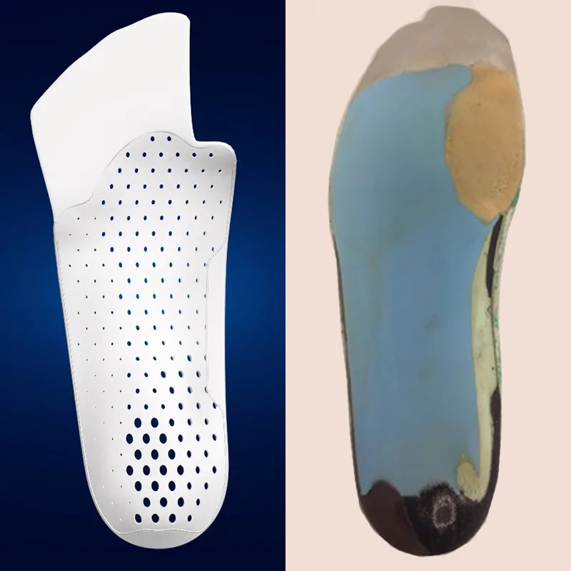 Deux exemples de semelles pour pied varus